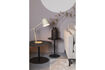 Miniature Round black steel side table Snow 6