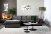 Miniature Round black steel side table Snow 2
