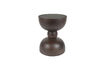 Miniature Round brown mango wood side table Izzy 1