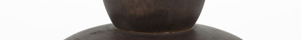 Material Details Round brown mango wood side table Izzy