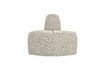 Miniature Round corner dining bench bouclé beige Mojo 2