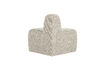 Miniature Round corner dining bench bouclé beige Mojo 4