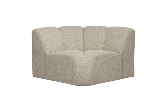 Round corner element boucle beige melange Mojo Clipped