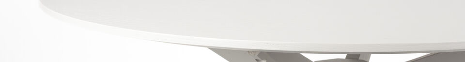 Material Details Round dining table in beige ash veneer Zeme