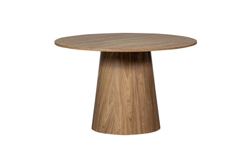 Round dining table Ø120 cm MDF walnut MAAN Woood