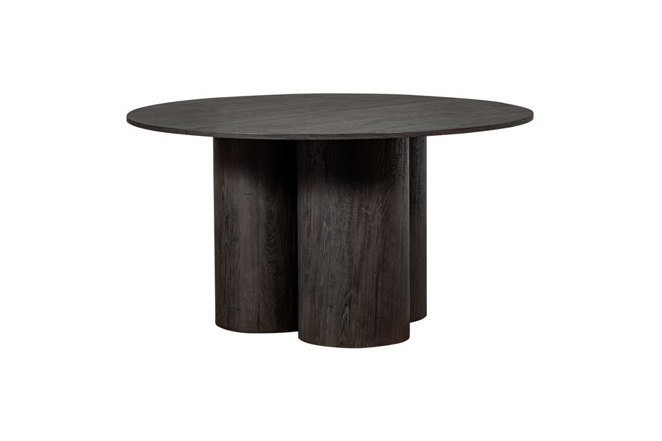 Round dining table Ø140 cm MDF dark brown Oona Woood