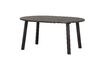 Miniature Round extendable dining table black oak LANGE JAN 7
