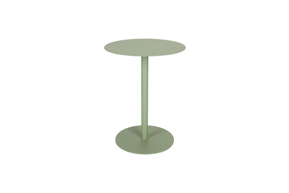 Round green steel side table Snow Zuiver