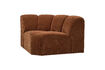 Miniature Round modular corner element rib fabric rust brown MOJO 4
