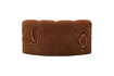 Miniature Round modular corner element rib fabric rust brown MOJO 6
