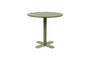 Miniature Round outdoor bistro table in green metal Sanjay Outdoor Clipped