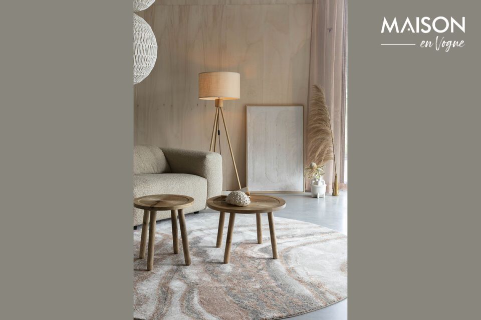 Round rug 240 cm grey Solar - 8