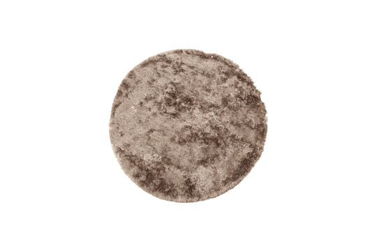 Round rug Ø200 cm polyester nougat Praline Clipped