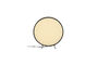 Miniature Round table lamp in brown wood Sien Clipped