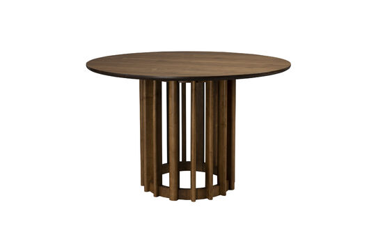 Round wooden dining table Barlet Clipped