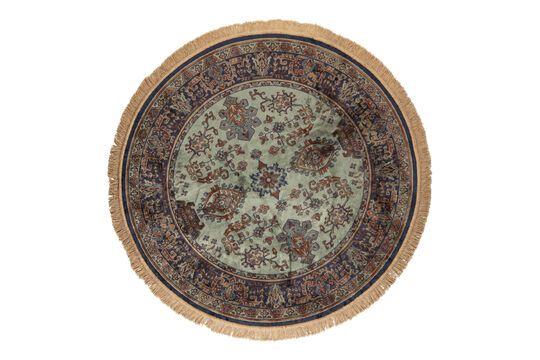 Rug 160x160 cm in green fabric Raz