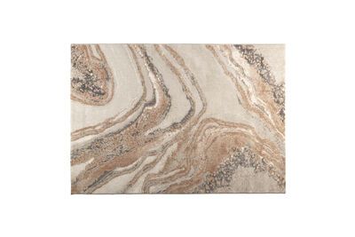 Rug 160x230 cm in brown fabric Solar