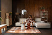 Miniature Rug 160x230 cm in red polyester Maron 2