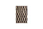 Miniature Rug 160x230 cm Jute and Wool Black/Natural HDGraph Clipped