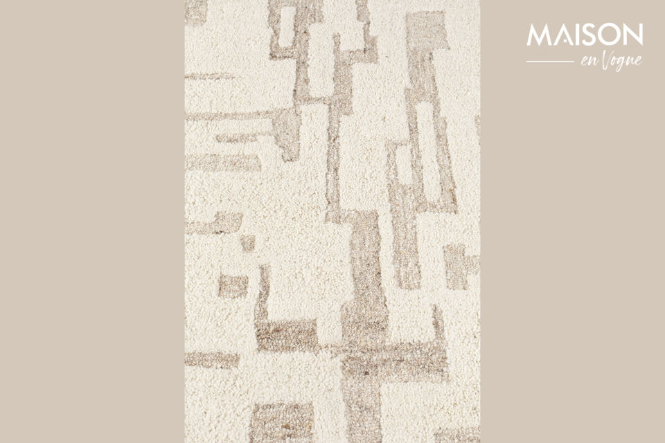 Rug 160x230 cm wool beige Hills - 14