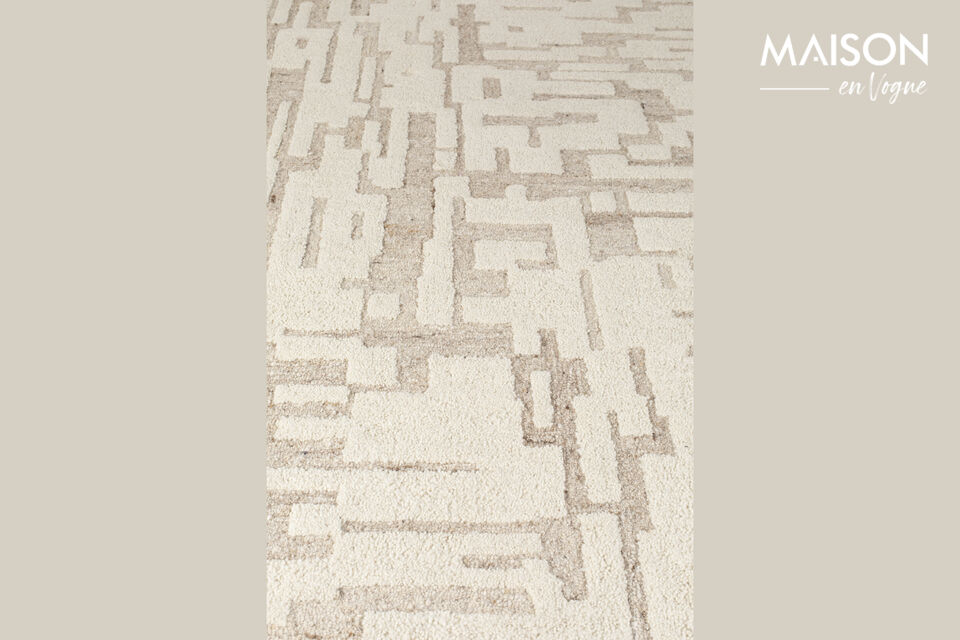 Rug 160x230 cm wool beige Hills - 15