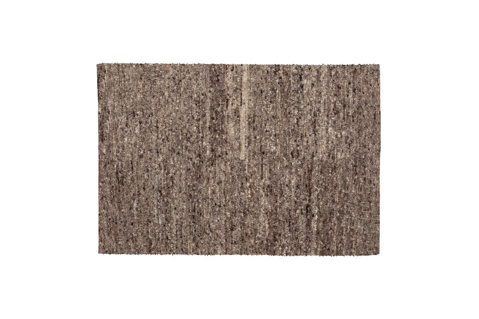 Rug 170x240cm Wool Brown Melange Efia Woood