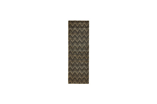 Rug 260 x 83 cm Cotton and Jute Nature and Black HDMonta Clipped
