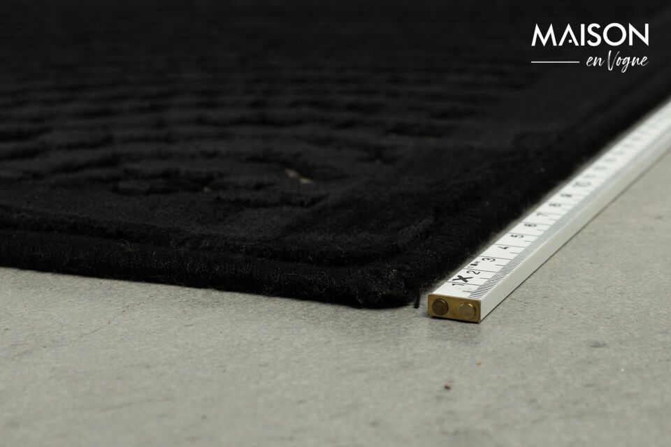 The subtly imperfect look of this rug evokes the style of the 50s