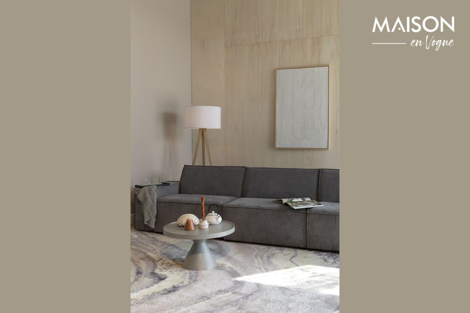 Rug 300x200 cm in grey fabric Solar - 6