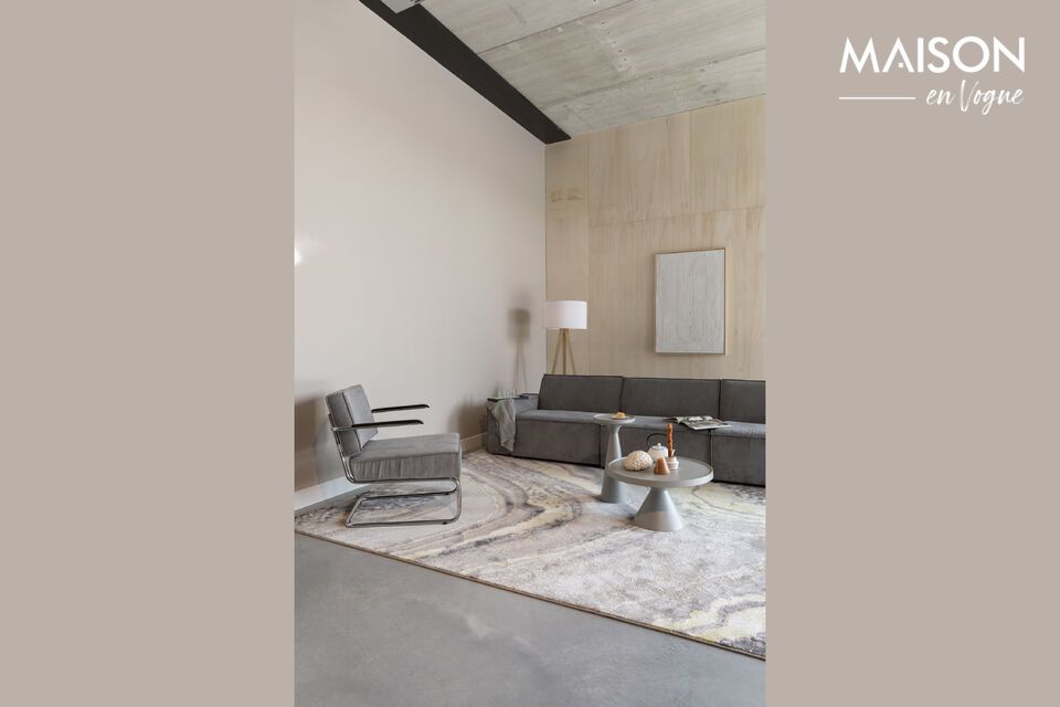 Rug 300x200 cm in grey fabric Solar - 7