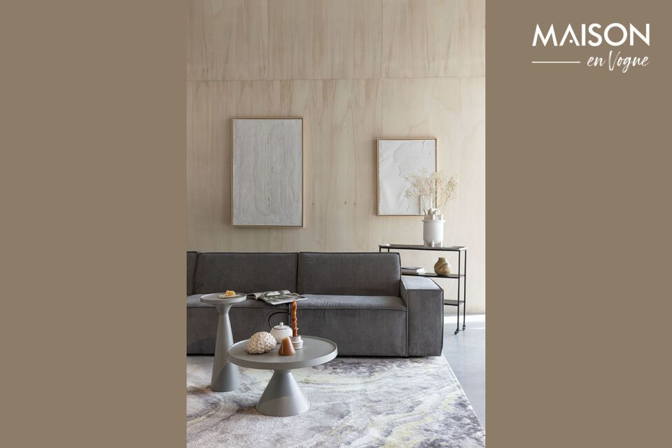 Rug 300x200 cm in grey fabric Solar - 10
