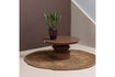 Miniature Rug Ø160 cm Wool and Polyester Brown Orvi 2