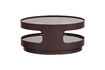 Miniatuur Salontafel 70 cm metaal/glas bruin SERO 5