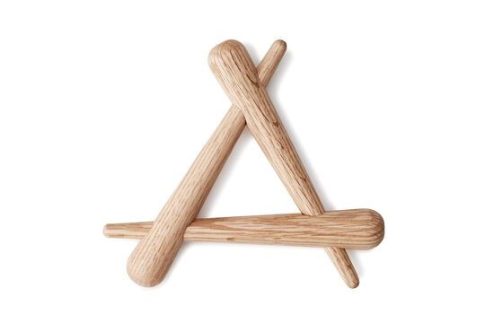 Salvamanteles de madera de roble claro