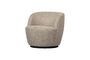 Miniature Sand woven fabric swivel chair Serra Clipped