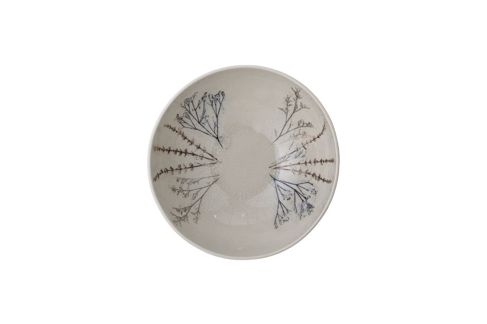 Bloomingville\'s Bea salad bowl is a beautiful natural colored stoneware piece with a delicate