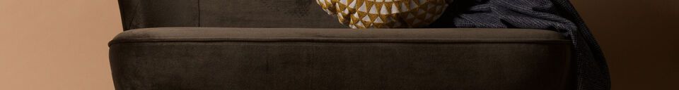 Material Details Sara khaki velvet sofa