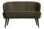 Miniature Sara khaki velvet sofa Clipped