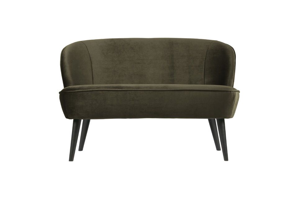 Sara khaki velvet sofa Woood