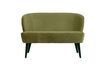 Miniature Sara olive green velvet sofa 1