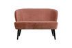 Miniature Sara pink velvet sofa 1