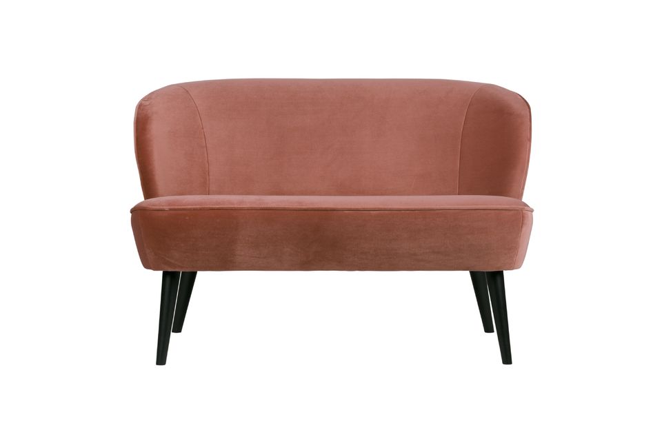 Sara pink velvet sofa Woood