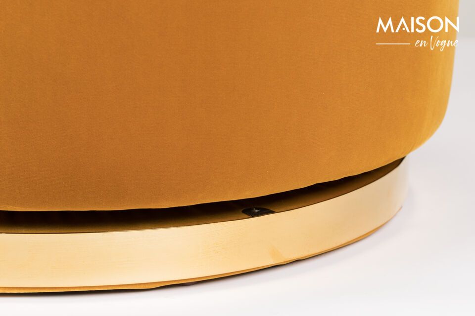 Sassy ochre velvet armchair - 9