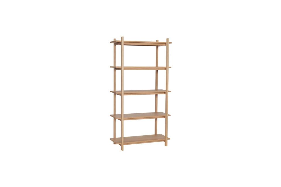 Scaffale impiallacciato in rovere chiaro Epoch Hübsch