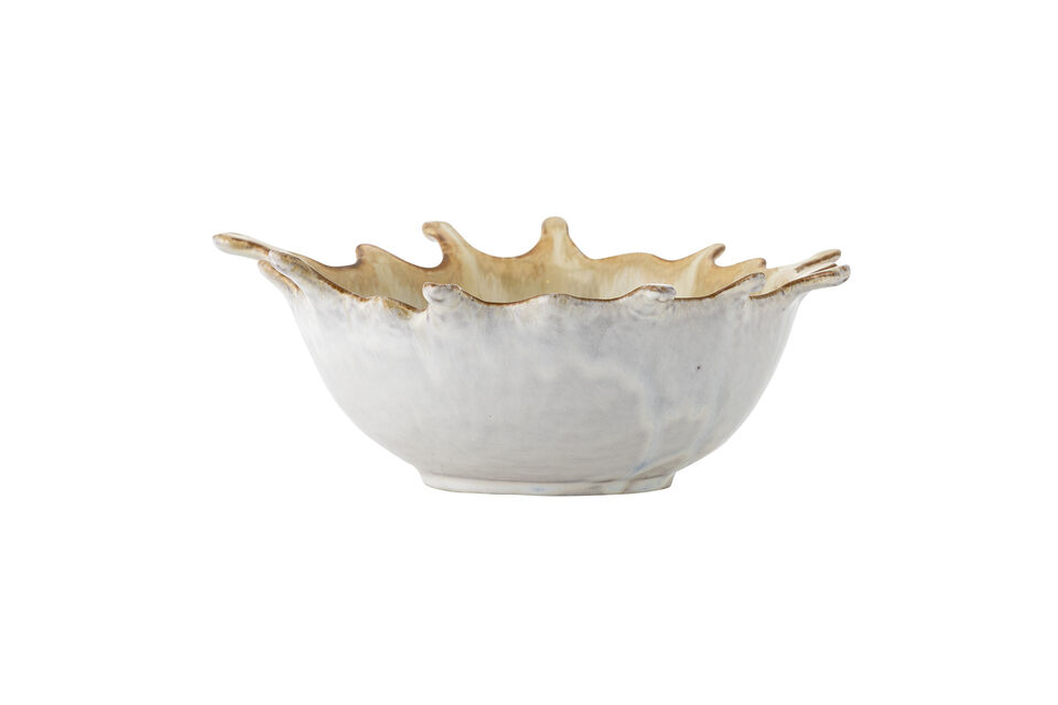 Schale 24x21 cm aus Steingut Natur Alcott - 4