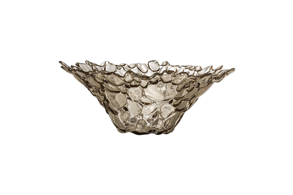 Schale D30xH12 cm aus Glas Nature Tinki - 5