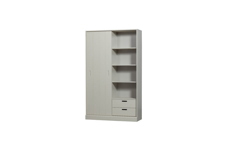 Schiebetürenschrank 200x120 cm Kiefer grau Mila Woood