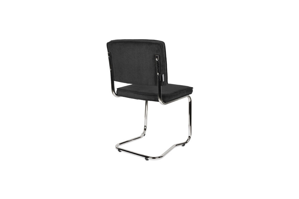 Schwarzer Stoffstuhl Ridge Kink Rib - 11