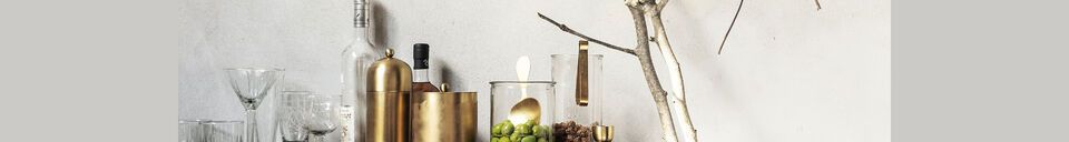 Mise en avant matière Seau à glace en acier inoxydable or Alir