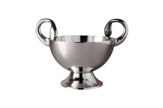 Seau à glace en aluminium argent Cygnes